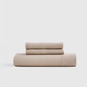 Quince Toffee Linen Sheet Set Queen